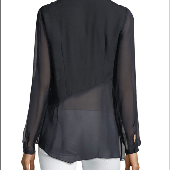 Floral Appliqué Silk Blouse - Picture 8 of 9